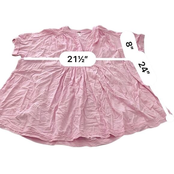 FREE PEOPLE  LINEN Tunic in Pink  Size XS - Picture 4 of 10